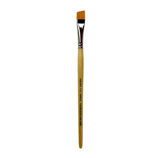 Face Painting Hub  | Face Painting Brush - Short Handle and Short Bristles - VERONA - 1/2" Angle