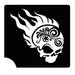 Art Factory | Glitter Tattoo Stencil - 510 Flaming Sugar Skull Pixie - 5 Pack - #167