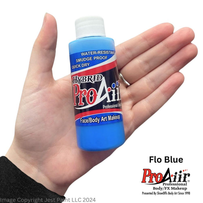 ProAiir Alcohol Based Hybrid Airbrush Paint 2oz - Flo Blue (UV/Neon) (SFX - Non Cosmetic)