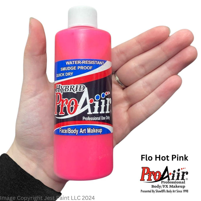 ProAiir Alcohol Based Hybrid Airbrush Paint 4oz - Flo Hot Pink (UV/Neon) (SFX - Non Cosmetic)