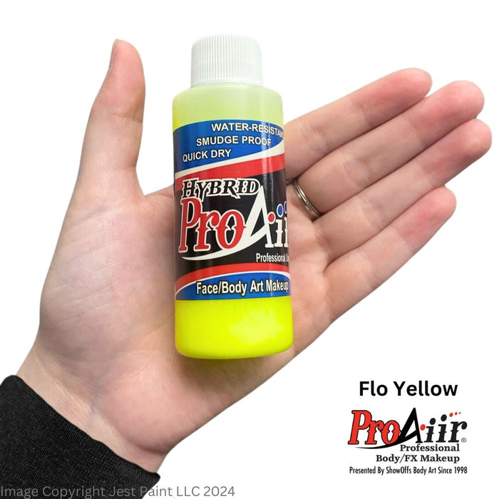 ProAiir Alcohol Based Hybrid Airbrush Paint 2oz - Flo Yellow (UV/Neon) (SFX - Non Cosmetic)