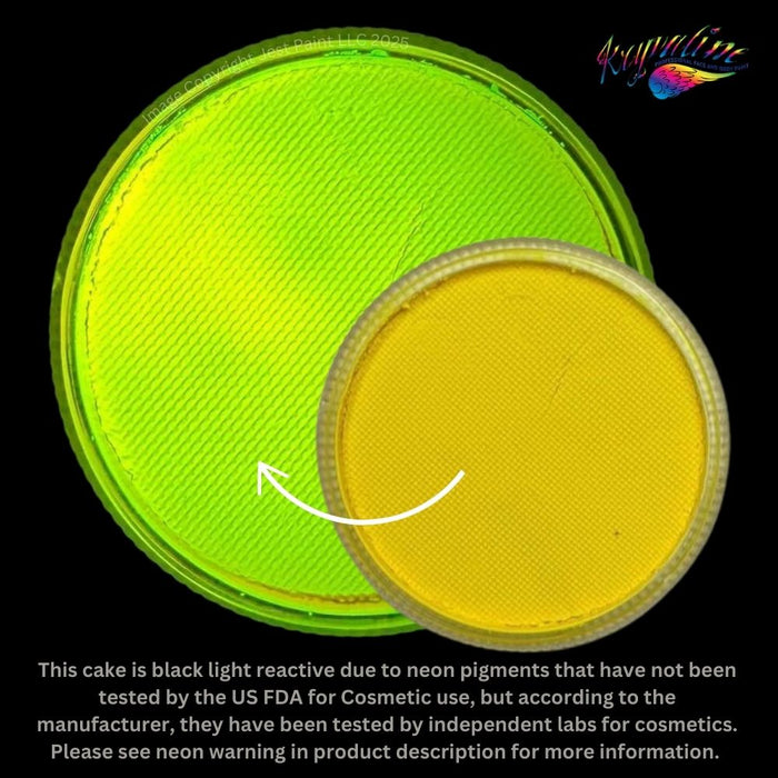 Kryvaline Paint (Creamy line) - Neon Fluorescent Yellow 30gr (SFX - Non Cosmetic) - DISCONTINUED