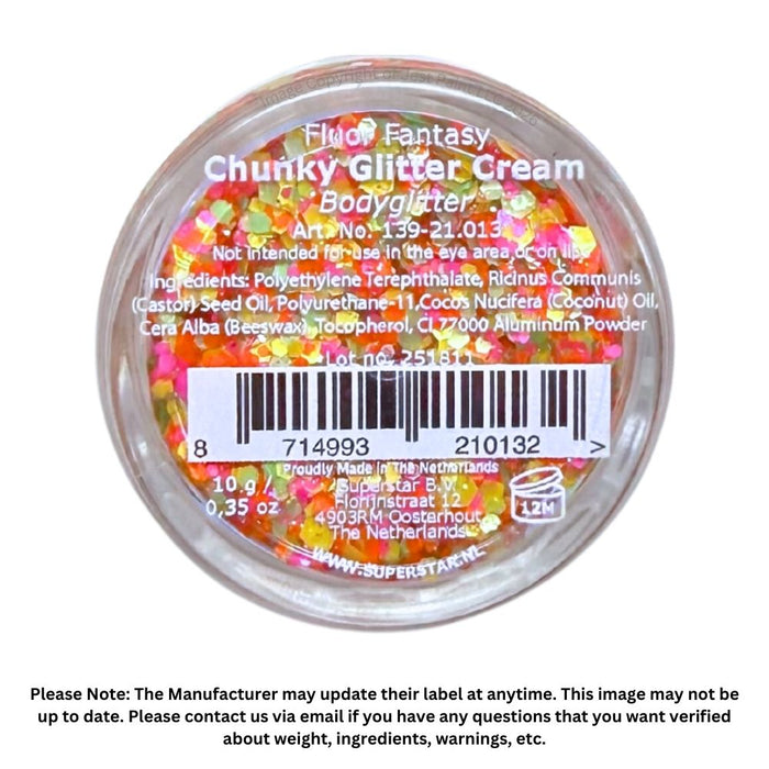 Superstar | Chunky Glitter Cream - Fluor Fantasy (10gr Jar)