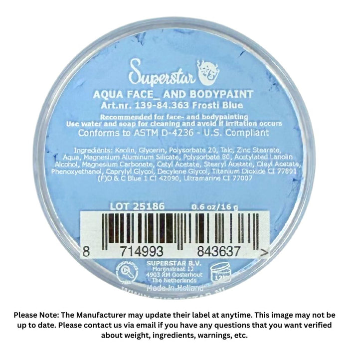 Superstar Face Paint | Frosti Blue 363 - 16gr