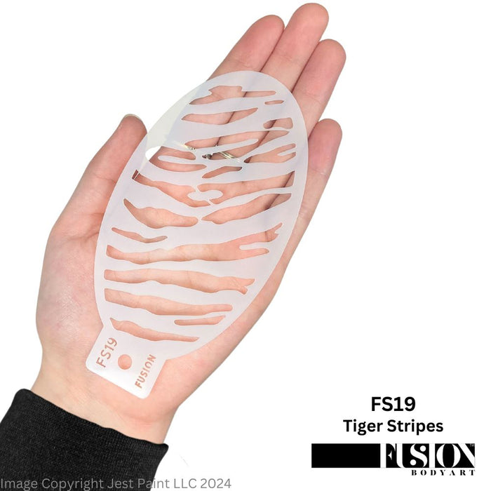 Fusion Body Art | Face Painting Stencil - Tiger Stripes FS19