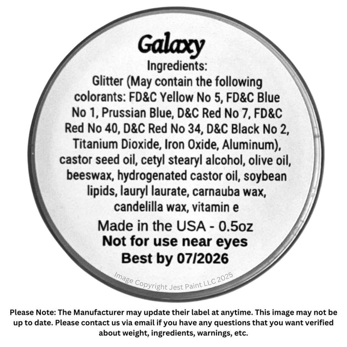 Amerikan Body Art | CHUNKY Glitter Cremes -  New Formula - GALAXY - .5oz