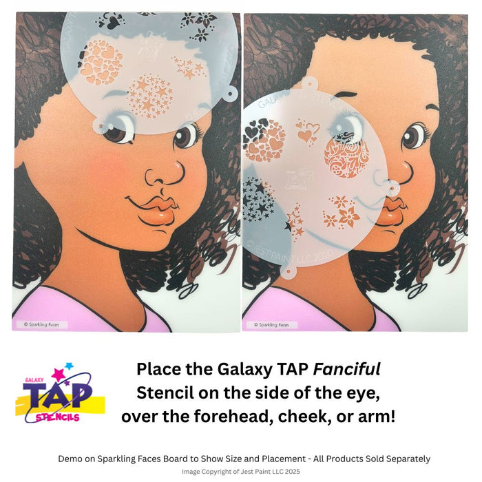 Galaxy TAP Face Painting Stencil - Fanciful