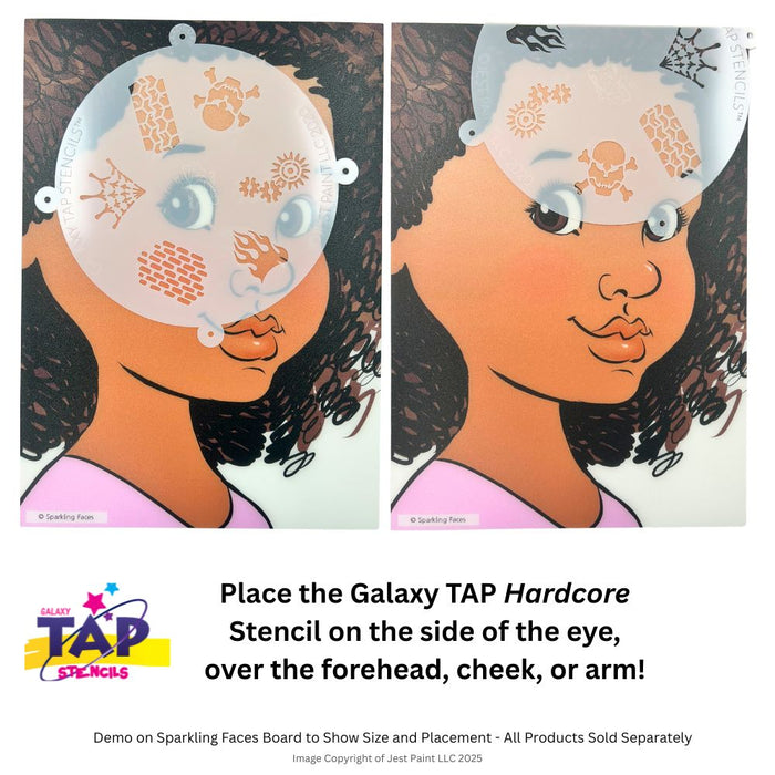 Galaxy TAP Face Painting Stencil - Hardcore