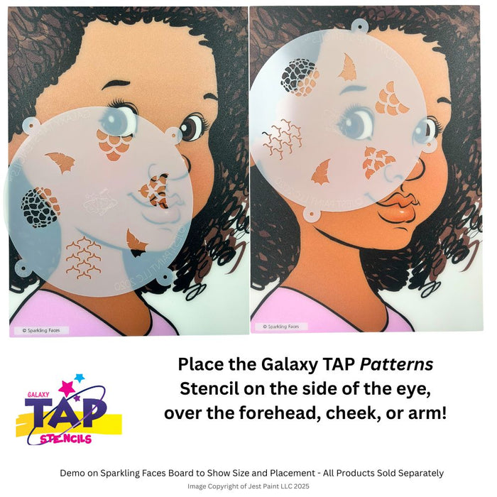 Galaxy TAP Face Painting Stencil - Patterns