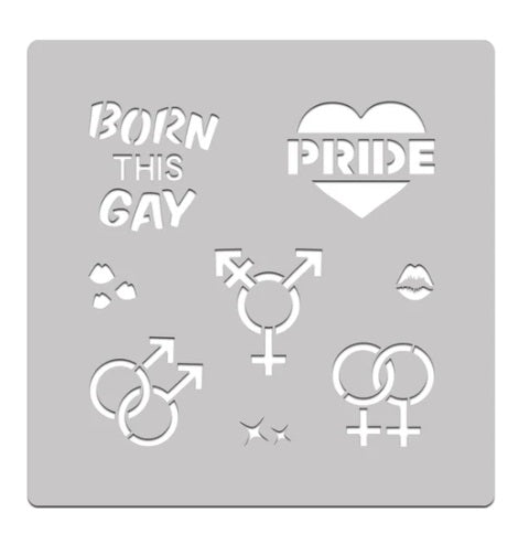 Ooh! Face Painting Stencil | Gay Pride Stencil Block (SB33)