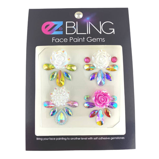 EZ BLING | Face Gem Clusters | Sparkly Bouquets Bling (4 Pieces)