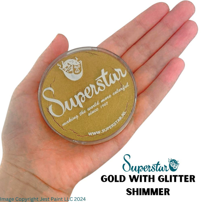 Superstar Face Paint | Gold with Glitter Shimmer - 066 -45gr