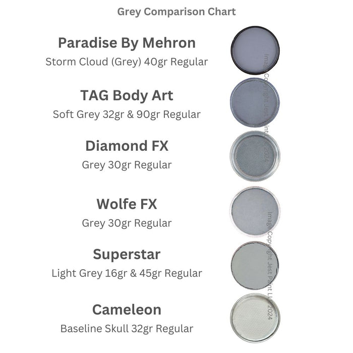 Paradise Face Paint By Mehron - Storm Cloud (Grey) 40gr