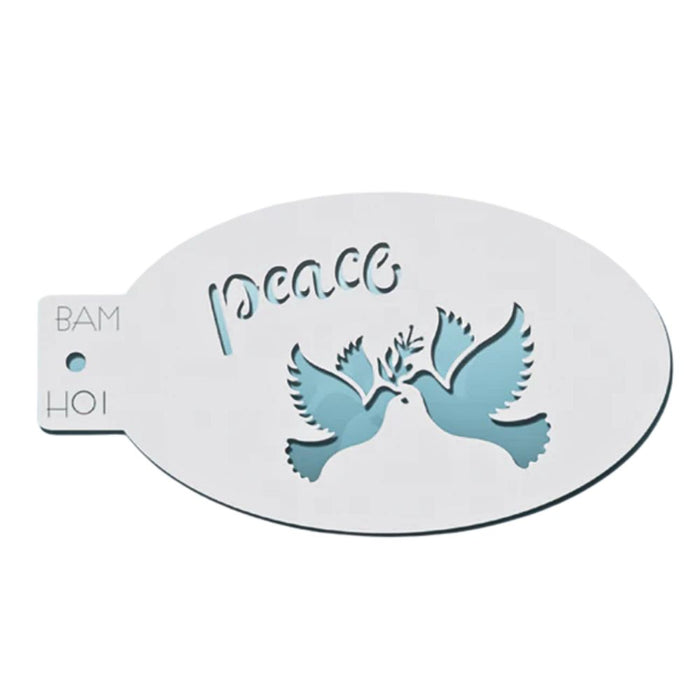 Bad Ass Mini H01 -Face Painting Stencil- Doves of Peace