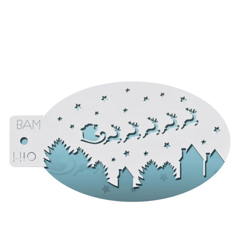 Bad Ass Mini H10 -Face Painting Stencil- Santa's Sleigh