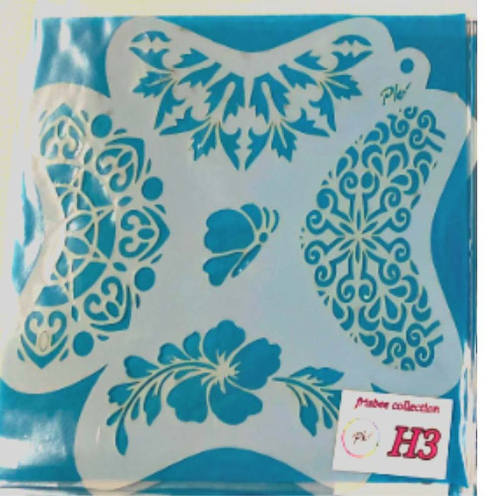 PK | FRISBEE Face Painting Stencil | New Mylar - Butterfly w/ Crowns - H3