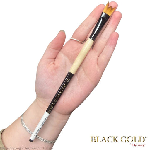 Black Gold Dynasty Face Painting Brush - HAT TRICK - SHORT (1/2") (206HT-S)