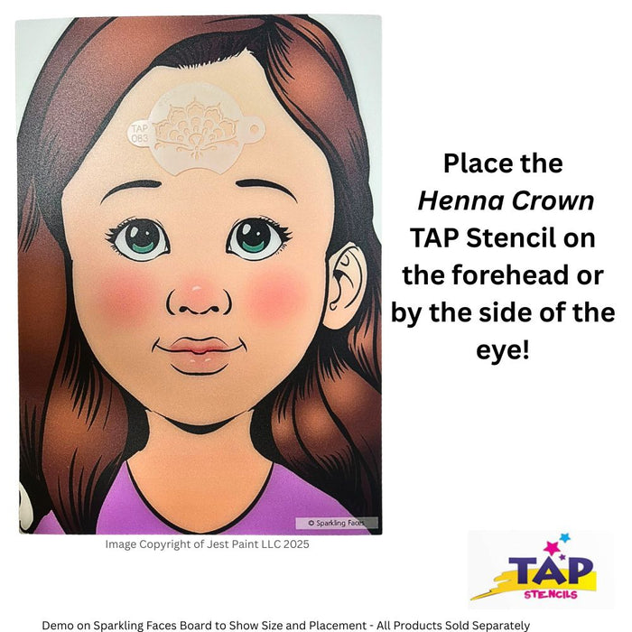 TAP 083 Face Painting Stencil - Henna Crown