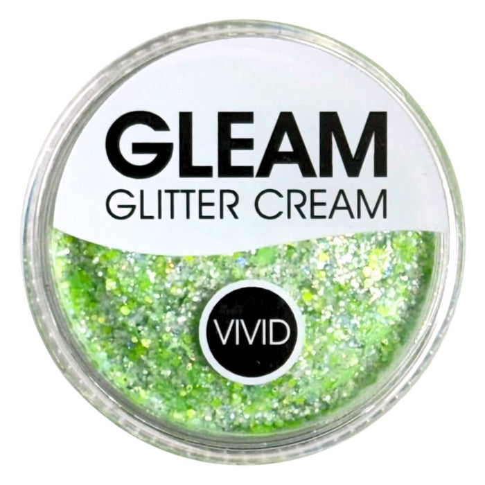 VIVID Glitter |  GLEAM Glitter Cream | Large Pastel Glow - HONEYDEW (30gr)