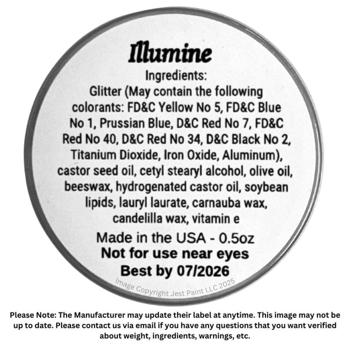 Amerikan Body Art | SMALL CUT CHUNKY Glitter Cremes - New Formula - ILLUMINE  - .5oz