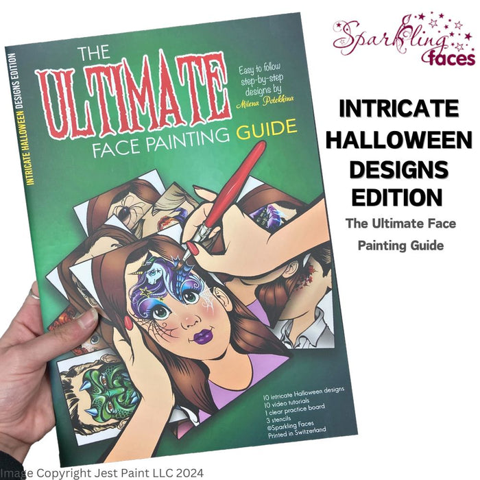Sparkling Faces | The Ultimate Face Painting Practice Guide - Intricate Halloween Designs by Milena Potekhina