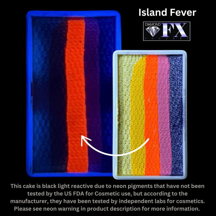 DFX Special Effects Paint Rainbow Cake - Small Island Fever (RS30-25) Approx. 14ml/.47 fl oz   #25 (SFX - Non Cosmetic)