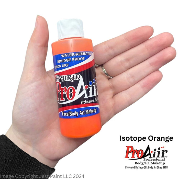 ProAiir ATOMIC Alcohol - Based Hybrid Airbrush Paint 2oz - UV Isotope Orange (SFX - Non Cosmetic)