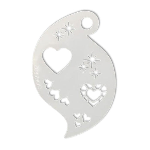 Ooh! Face Painting Stencil | Jewel Heart Storm (R02)