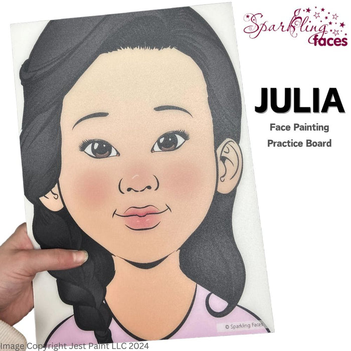 Sparkling Faces | Face Painting Practice Board - Julia