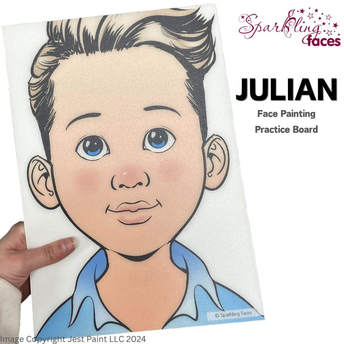 Sparkling Faces | Face Painting Practice Board - Julian