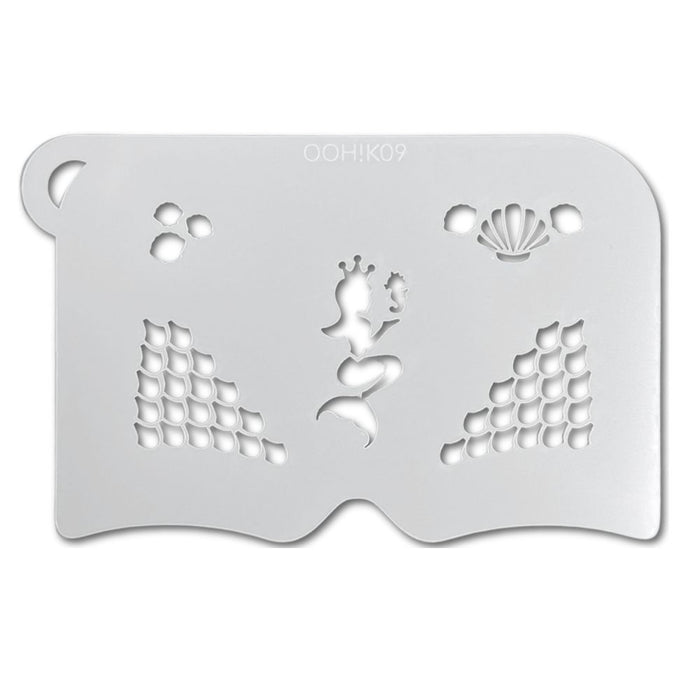 Ooh! Face Painting Stencil | Mermaid Princess Mask (K09)