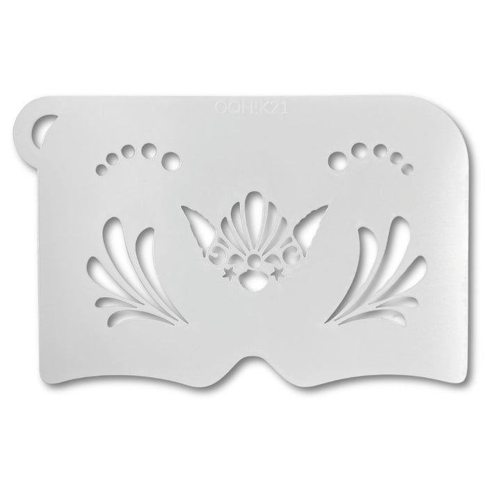 Ooh! Face Painting Stencil | Mermaid Crown Mask (K21)