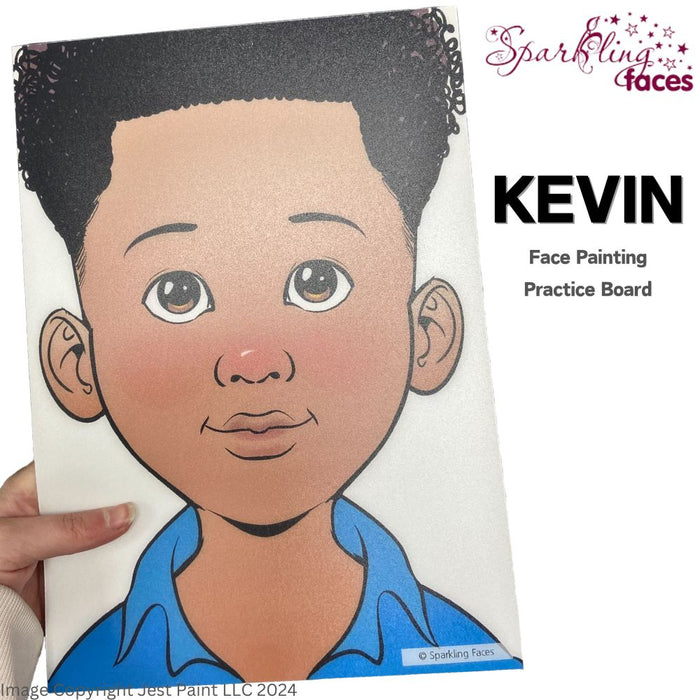 Sparkling Faces | Face Painting Practice Board - Kevin