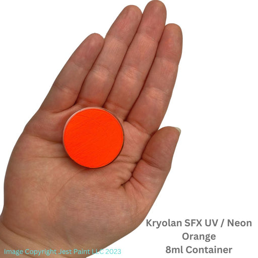 Kryolan Aquacolor | Original Neon UV ORANGE - SMALL 8ml (SFX - Non Cosmetic)