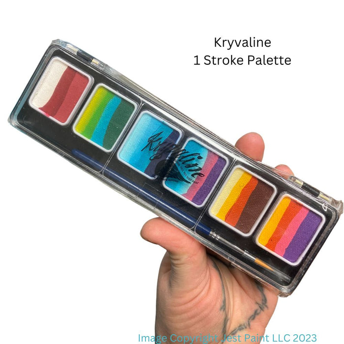 Kryvaline Face Paint  (Creamy Line) | Small 6 x 6gr One Stroke Palette (36gr)