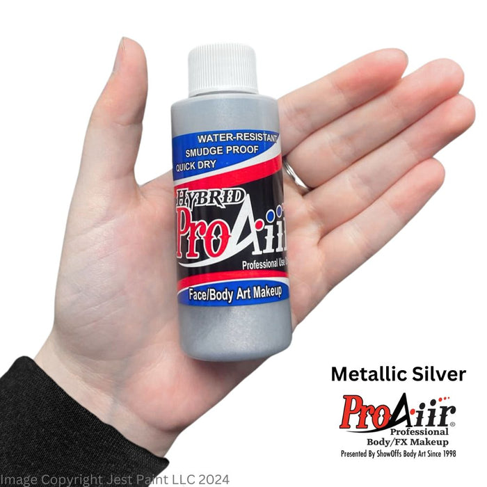 ProAiir Alcohol-Based Hybrid Airbrush Body Paint 2oz - Silver