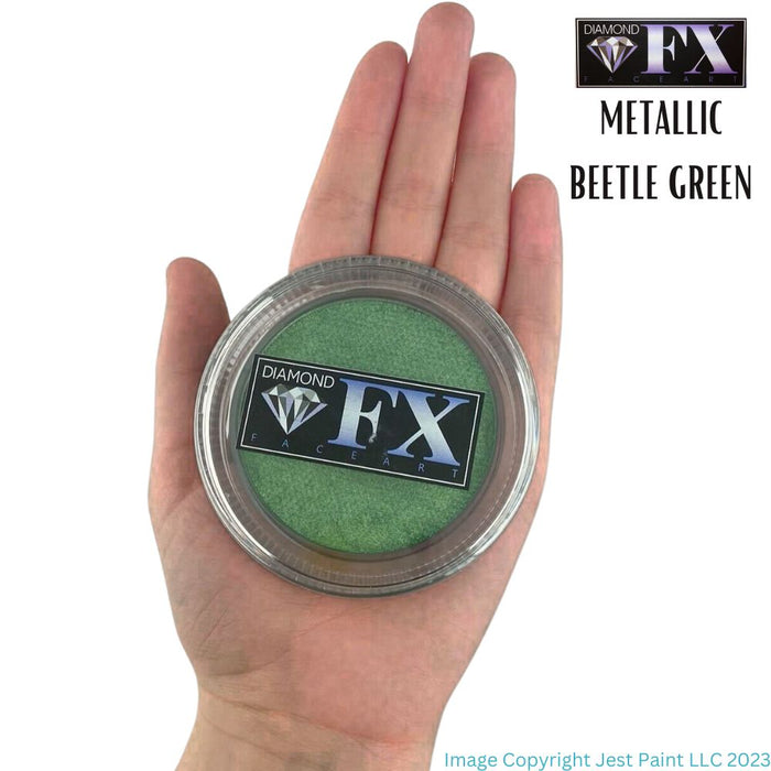 Diamond FX Face Paint - Metallic Beetle Green 30gr