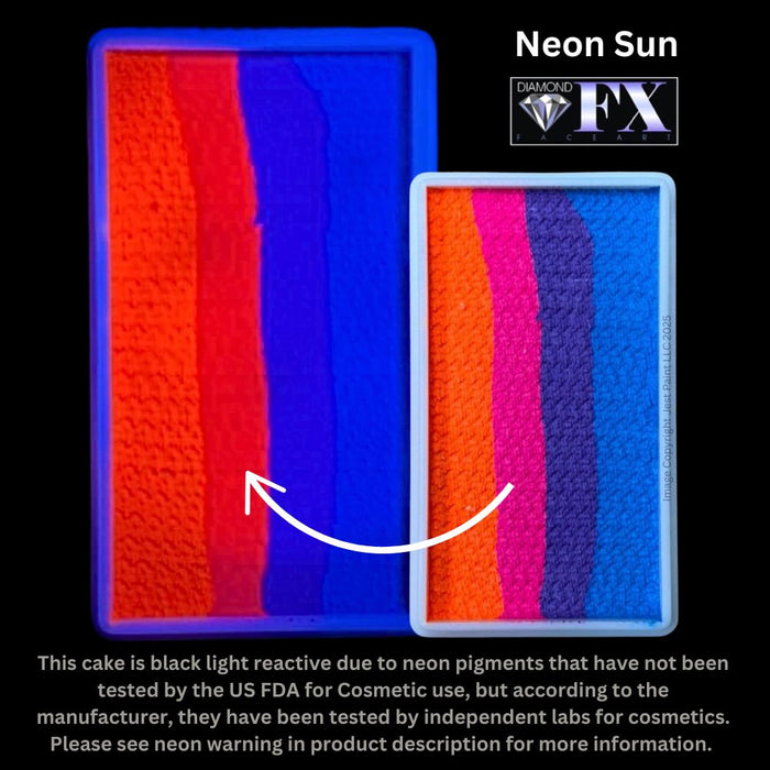 DFX Special Effects Paint Rainbow Cake - Neon Sun (RS30-69)  Approx. Net 14ml / .47 fl oz  #36 (SFX - Non Cosmetic)