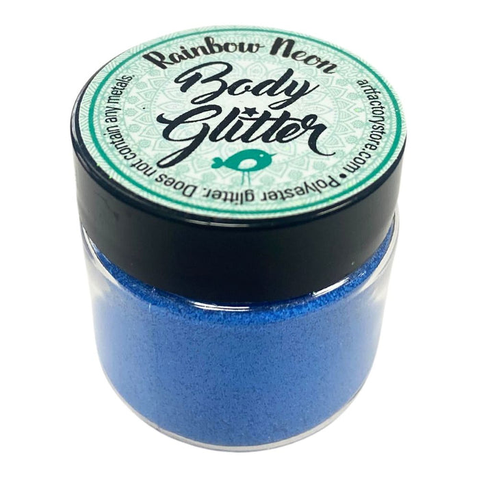 Art Factory | Rainbow Neon Body Glitter - Neon Blue (1oz jar)