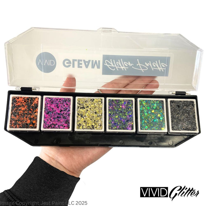 VIVID Glitter | GLEAM Glitter Cream | Nocturnal -  6 Color PALETTE (48gr)