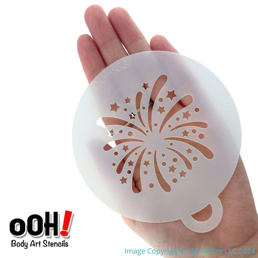 Ooh! Face Painting Stencil | Falling Fireworks Flip (C37)