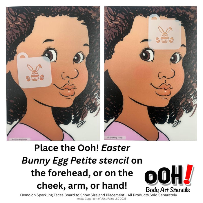 Ooh! Face Painting Stencil | Easter Bunny Egg Petite (P08)