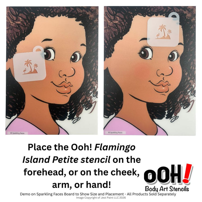 Ooh! Face Painting Stencil | Flamingo Island Petite (P01)