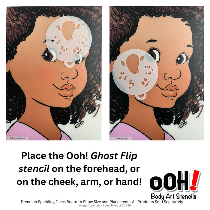 Ooh! Face Painting Stencil | Ghost Flip (C18)