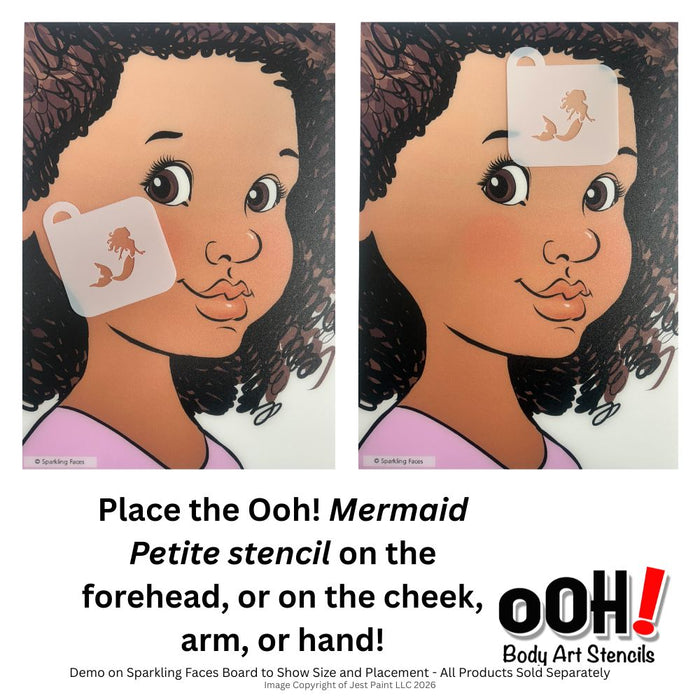Ooh! Face Painting Stencil | Mermaid Petite (P09)