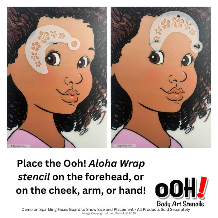 Ooh! Face Painting Stencil | Aloha Wrap (W15)