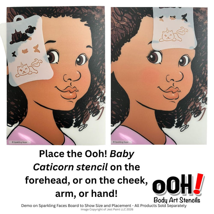 Ooh! Face Painting Stencil | Baby Caticorn (T12) - While Supplies Last!