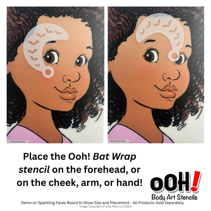 Ooh! Face Painting Stencil | Bat Wrap (W18)
