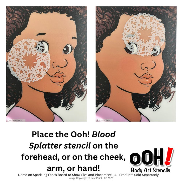 Ooh! Face Painting Stencil | Blood Splatter (S15)