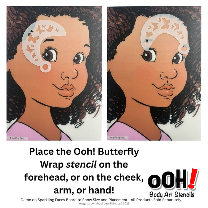 Ooh! Face Painting Stencil | Butterfly Wrap (W20)
